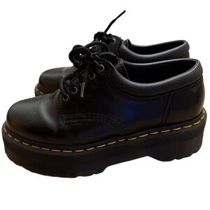Black Dr. Martens 1461 platform oxfords